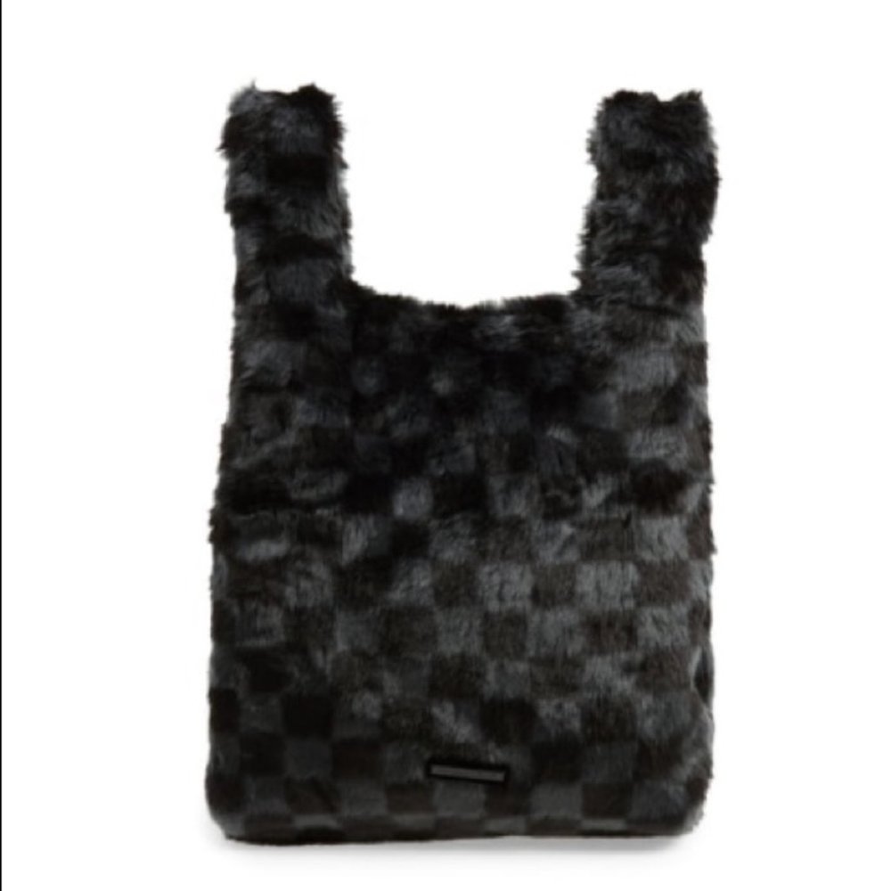 Kendall & Kylie Michelle Faux Fur Shopper Tote Bag